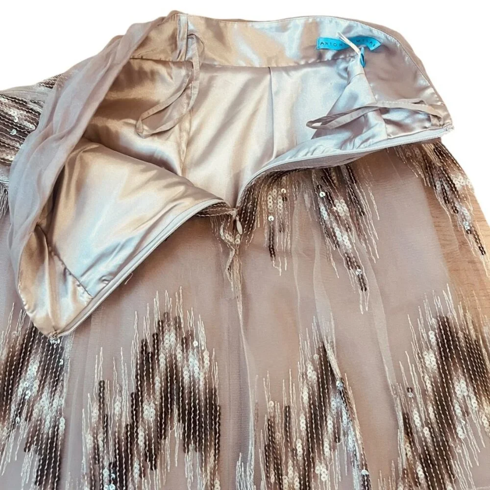 Antonio Melani sequined tulle mini skirt Della Size 0